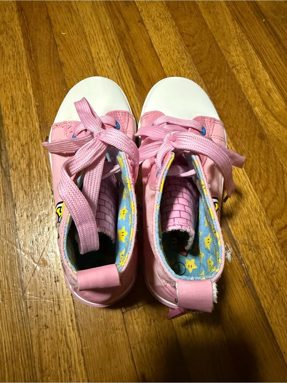 Kids Pink High-Top Princess Peach Graphic Sneakers - Picture 4 of 6
